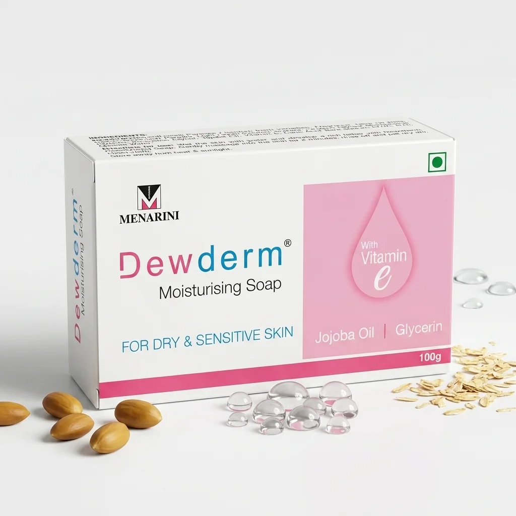 Dewderm Moisturising Soap 100g (Pack of 4) - Image 1